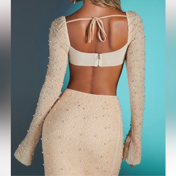 Oh Polly 2 piece set, LA DÉSIRADE and BORDEAUX in sand color. G1978 - Picture 3 of 6